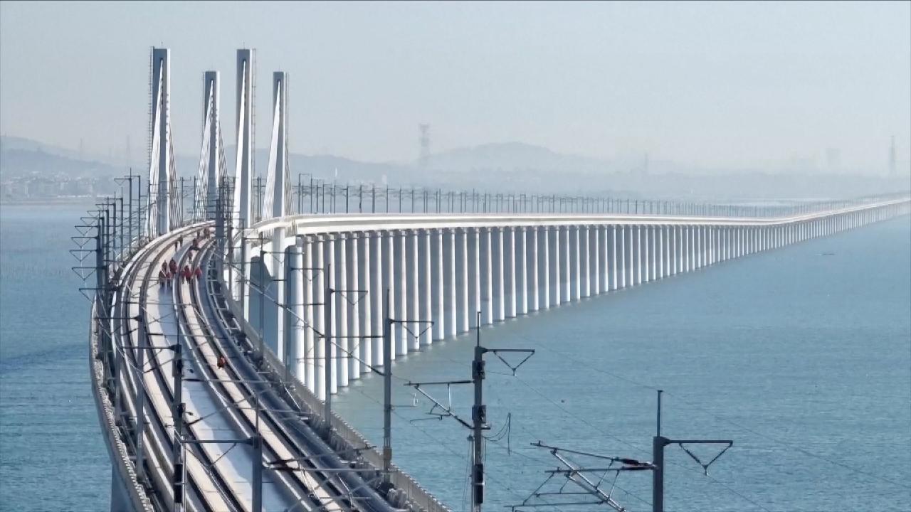 China S First Cross Sea High Speed Railway Under Static Check CGTN