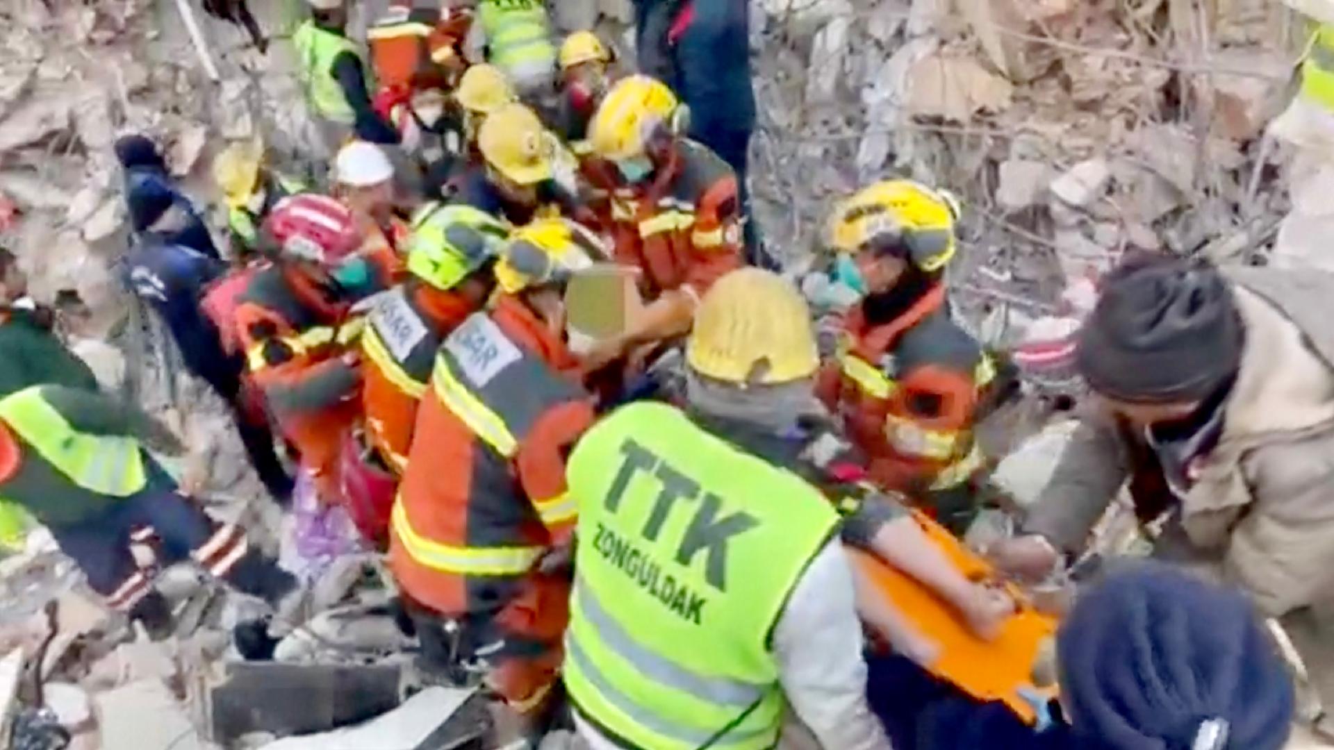 Hong Kong Rescuers Pull Out 4th Survivor In Quake Hit Turkish City CGTN