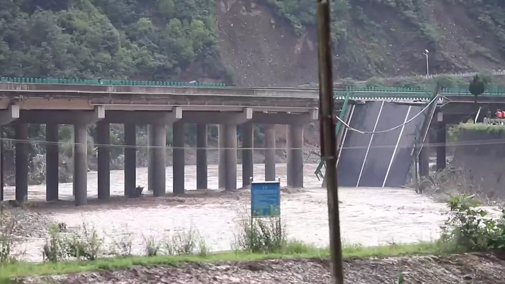 Bridge Collapse In China S Shaanxi Kills 11 After Torrential Rain CGTN