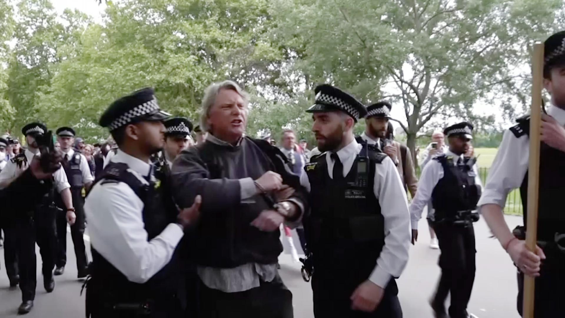 Dozens protest against coronavirus lockdown in London's Hyde Park - CGTN