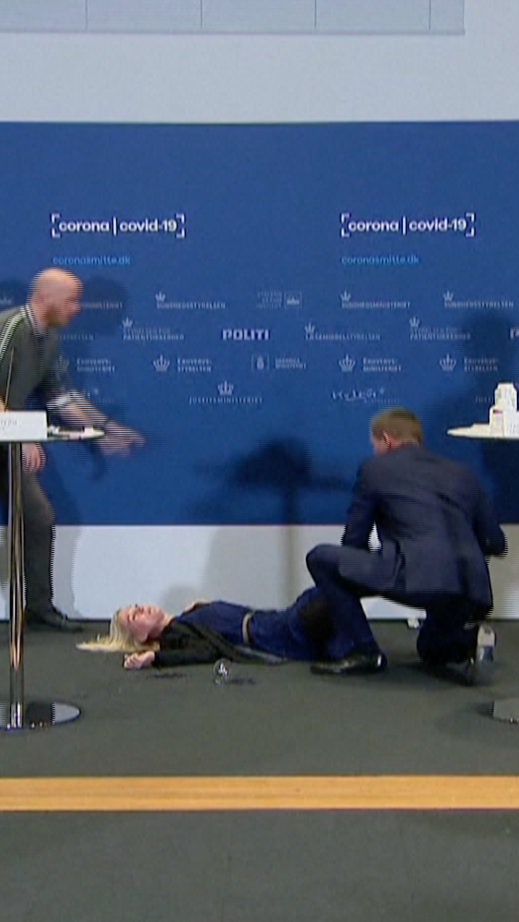Danish official faints after