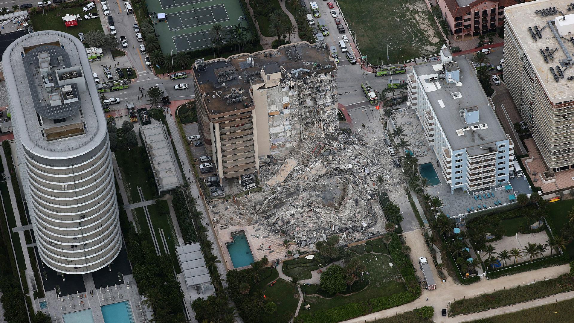 Miami condo building collapse: At least 4 dead, 159 still missing - CGTN
