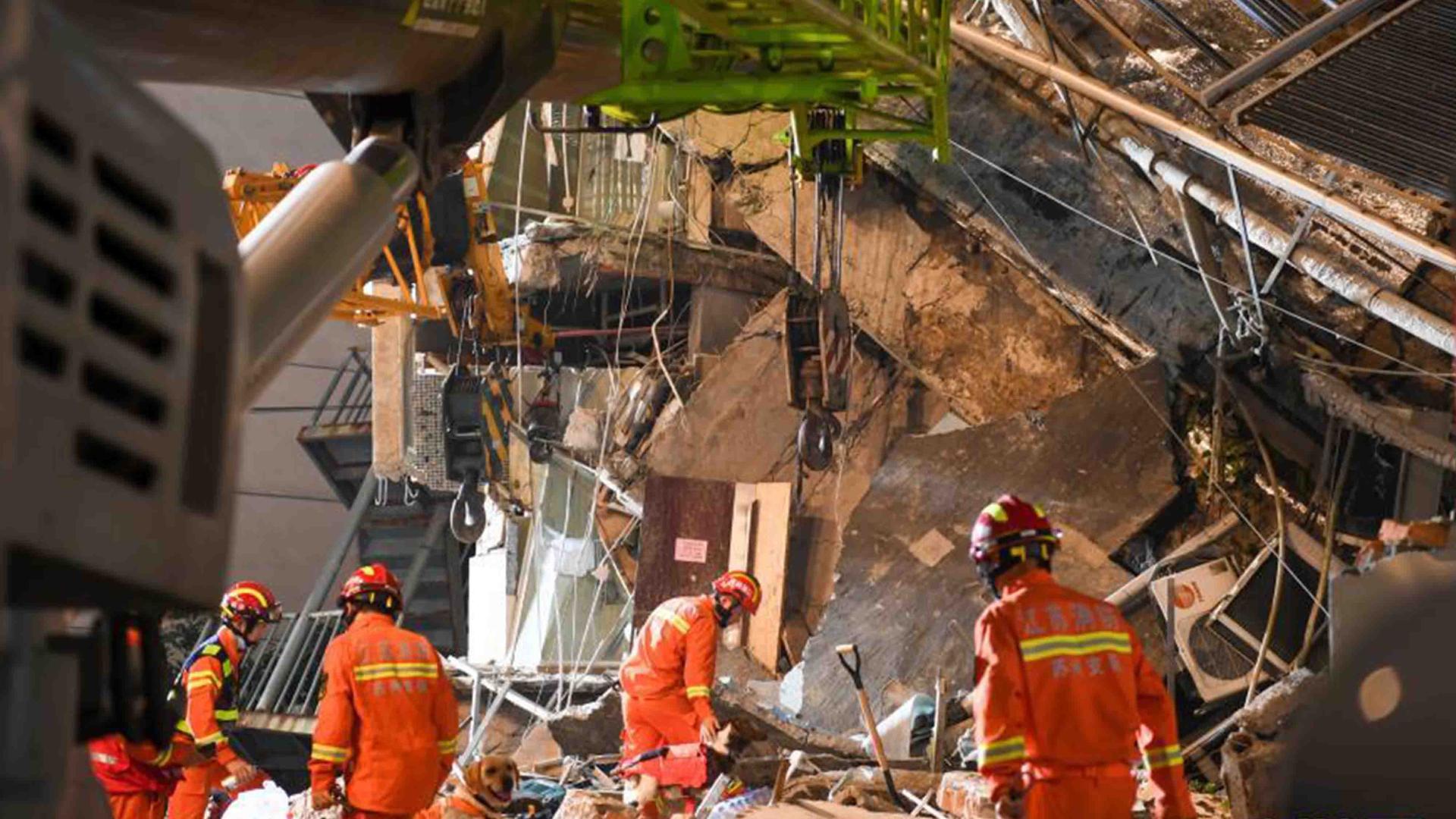 8 killed, 9 missing in hotel building collapse in E China - CGTN