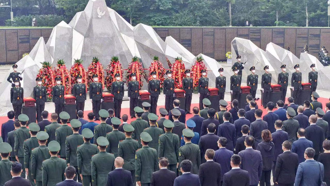 Burial ceremony held for remains of 109 Chinese soldiers - CGTN