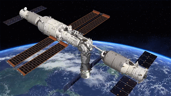 Estación espacial de China: buque de carga con brazo robótico modificado con éxito