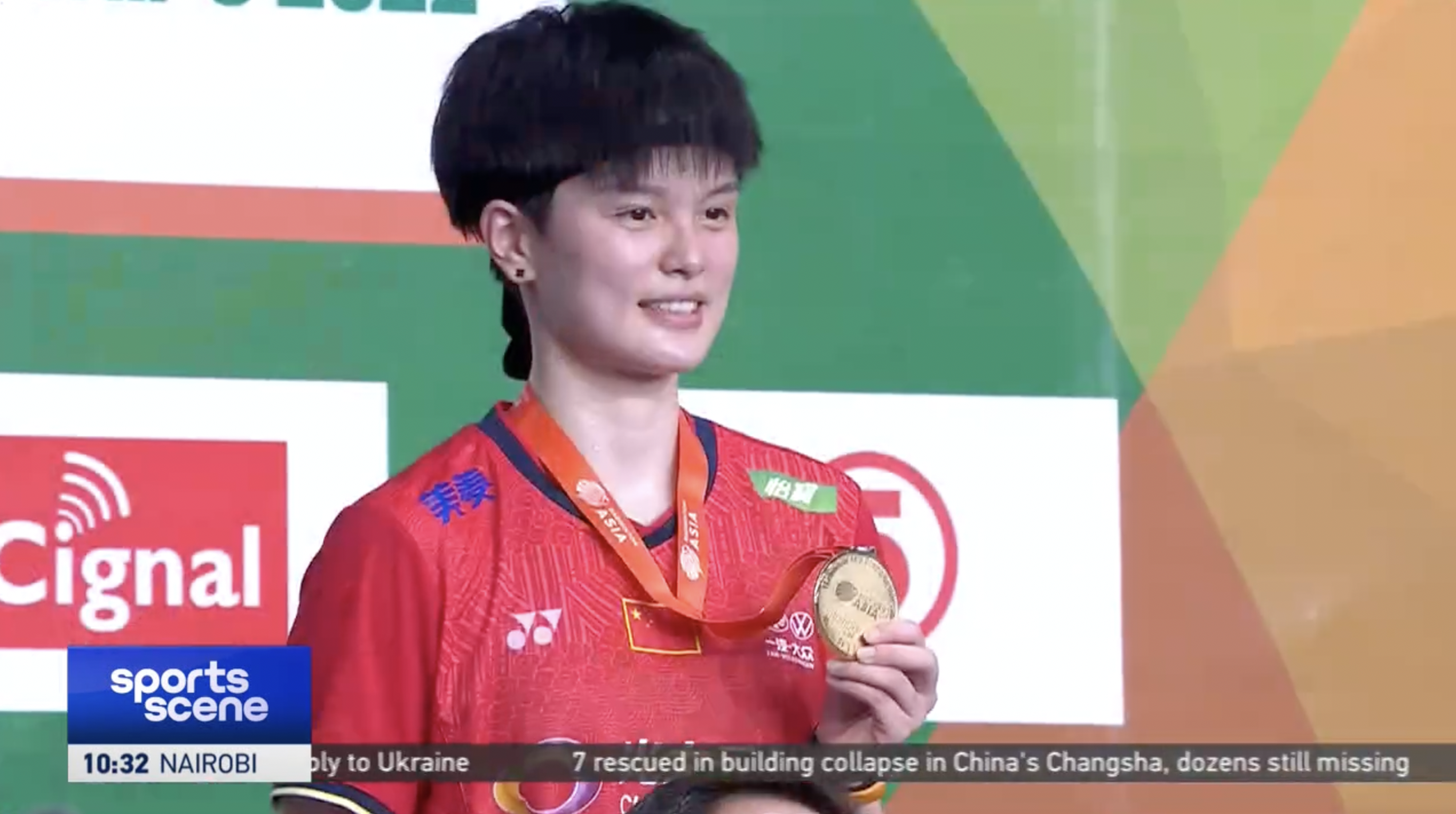 Chinas Wang claims womens singles at Badminton Asian Championships