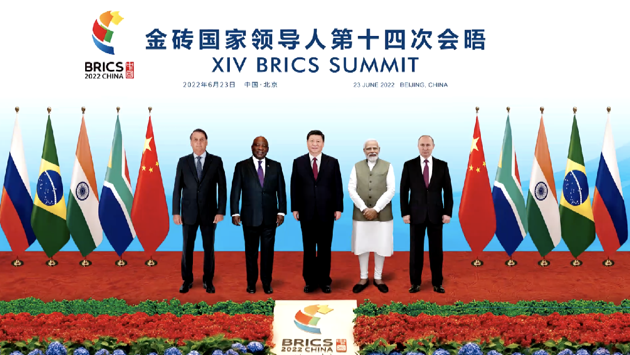 BRICS leaders take virtual group photo at 14th summit CGTN