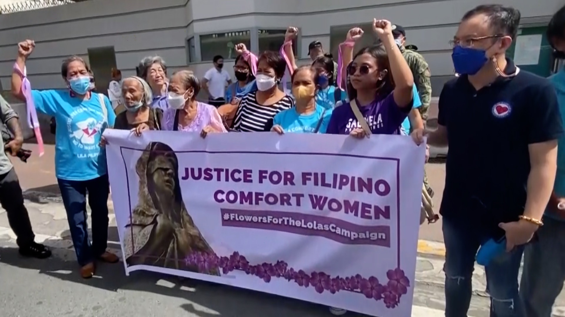 Filipino Comfort Women Survivors Rally Outside Japanese Embassy Cgtn 2793