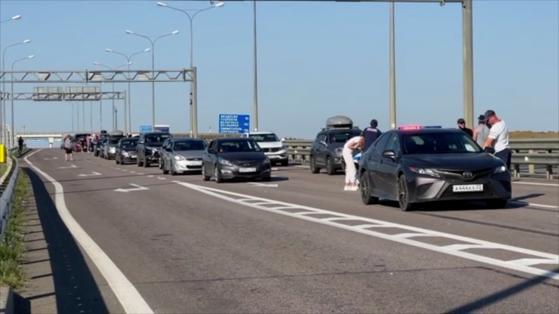 Traffic Stopped On Crimean Bridge After Reports Of Blasts - CGTN