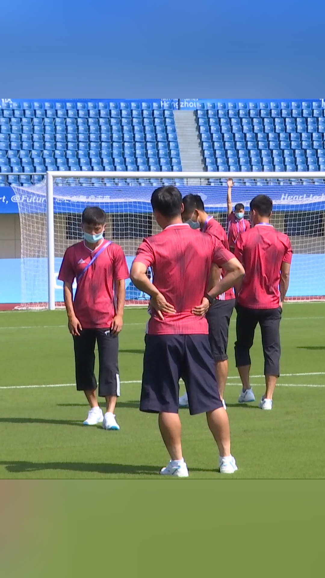 dprk-men-s-football-team-training-in-china-for-the-19th-asian-games-cgtn