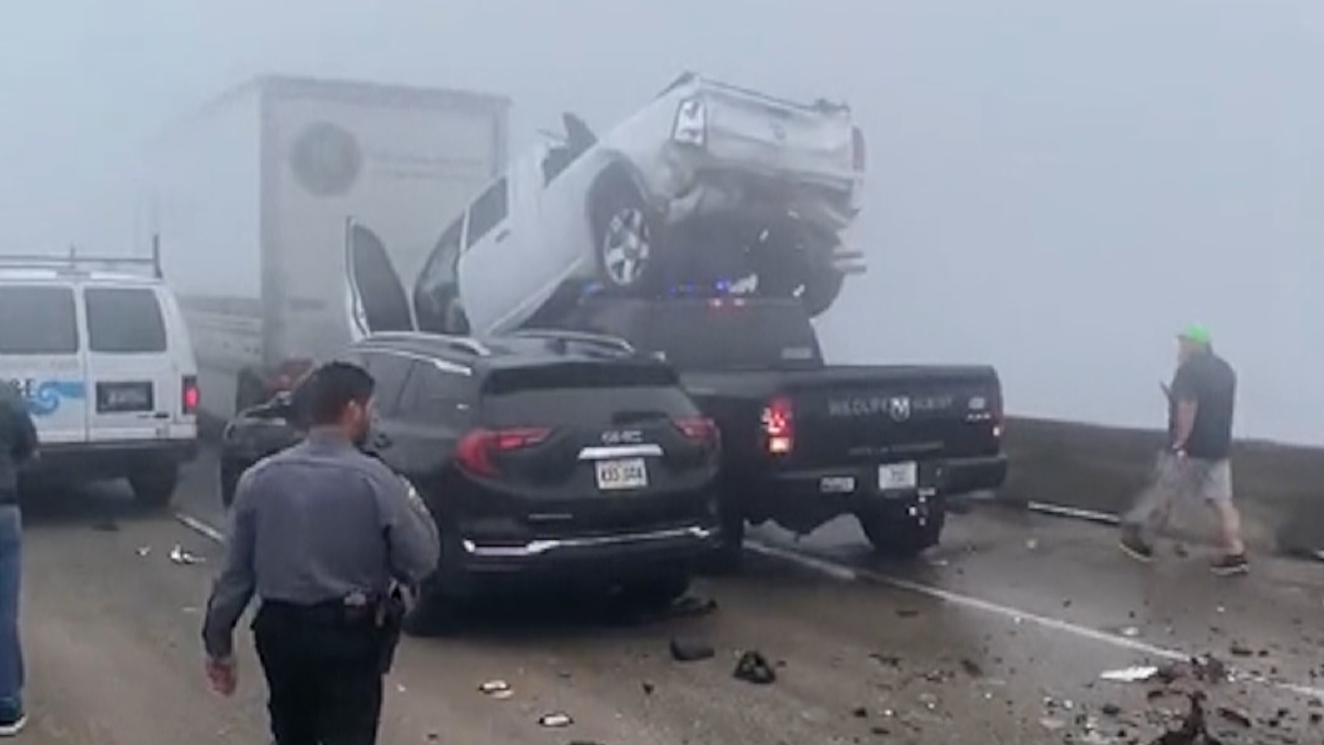 7 Dead In U.S. After 158-vehicle Pileup Due To Super Fog - CGTN