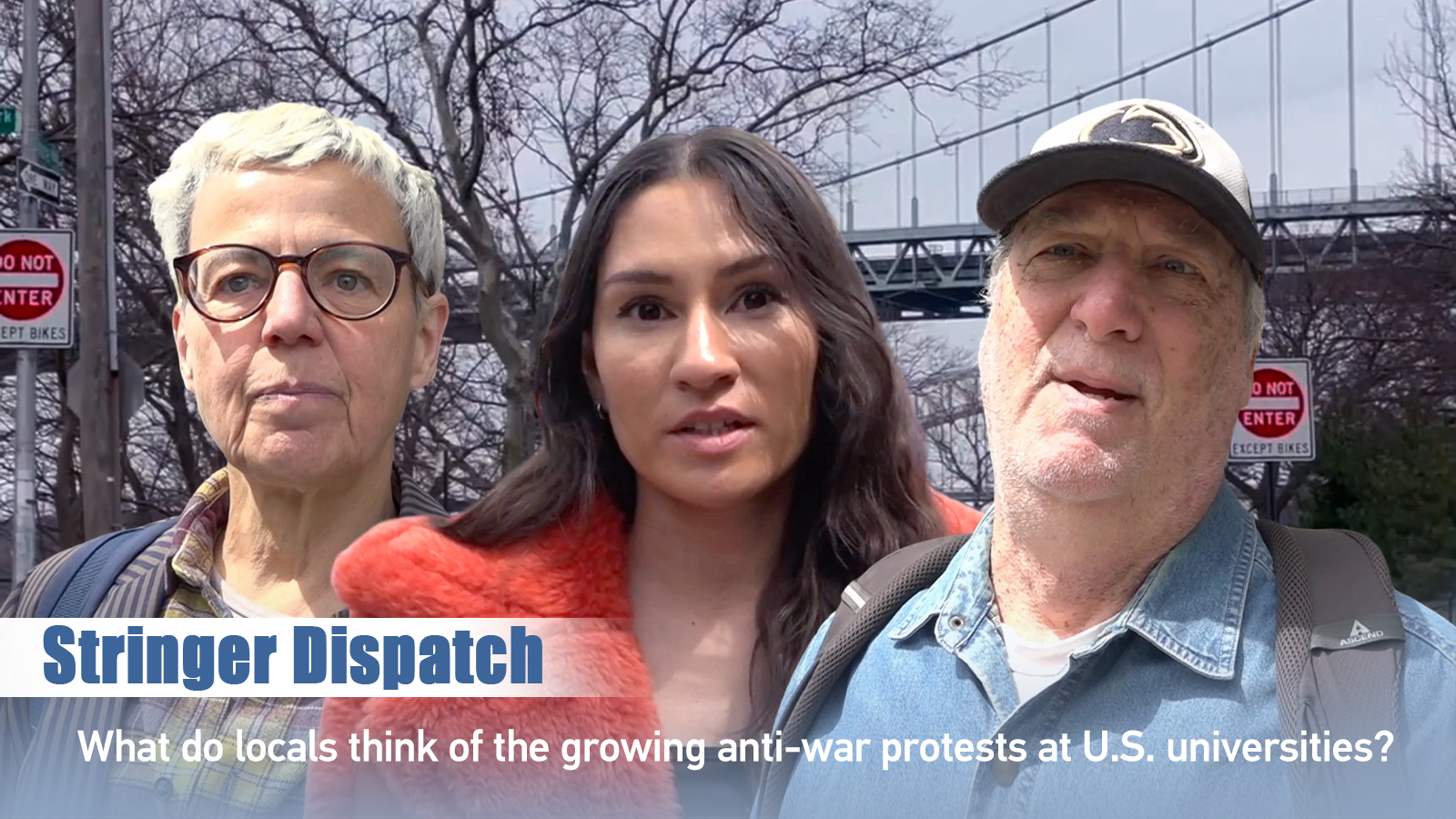 What do locals think of the anti-war protests at U.S. universities?