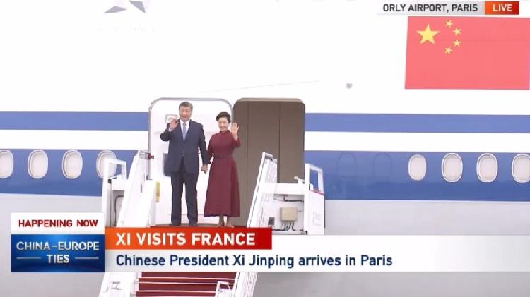 Chinese President Xi Jinping Arrives in Paris