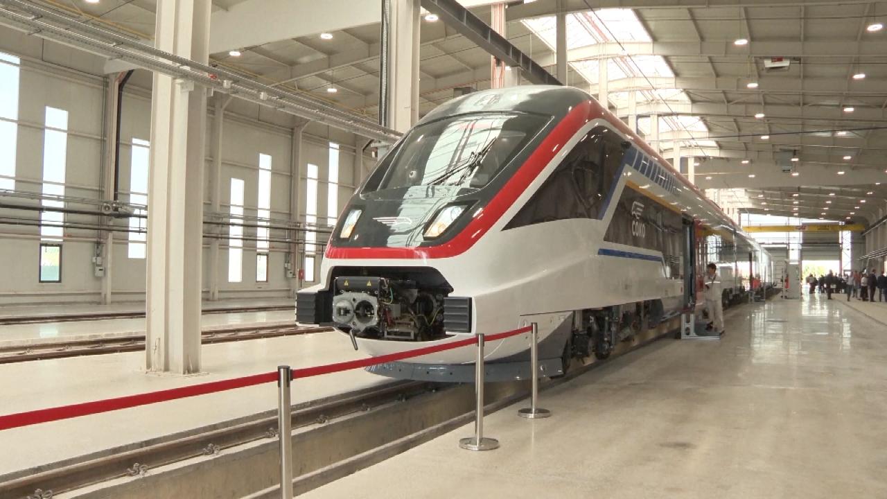 Serbia unveils Chinese-built high-speed train in Belgrade - CGTN