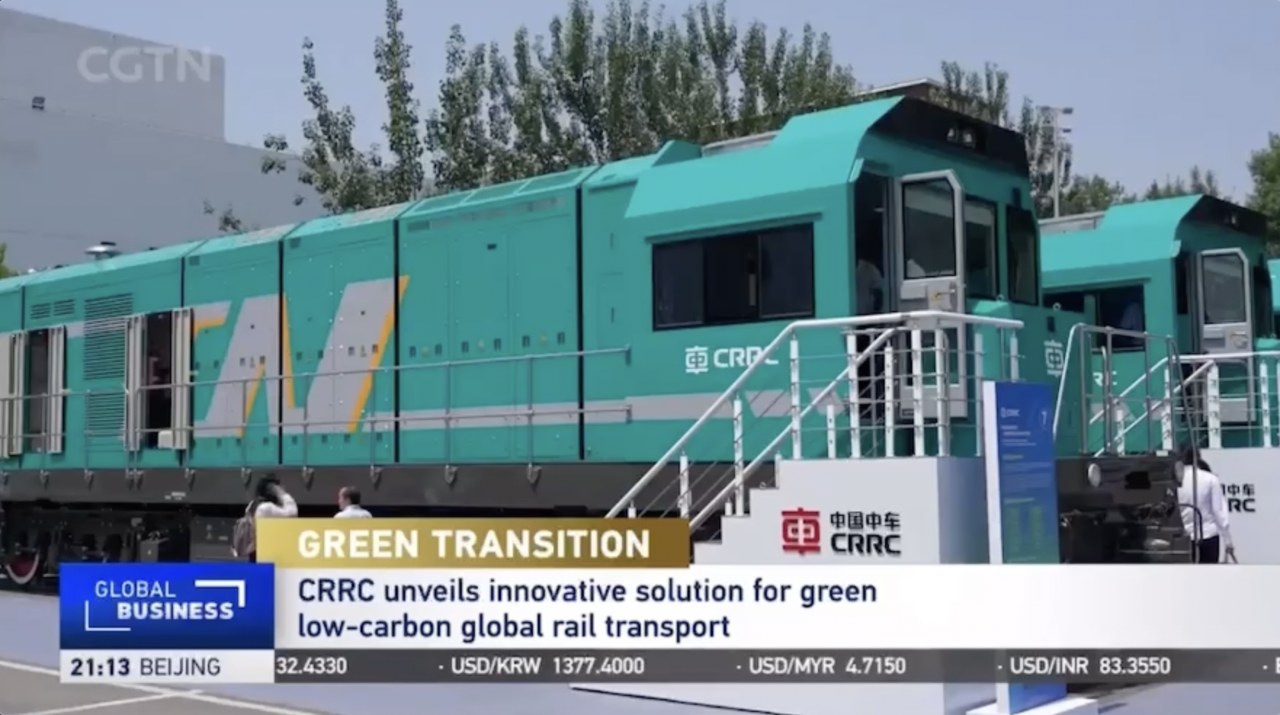 CRRC offers new solution for green, low-carbon global rail transport - CGTN