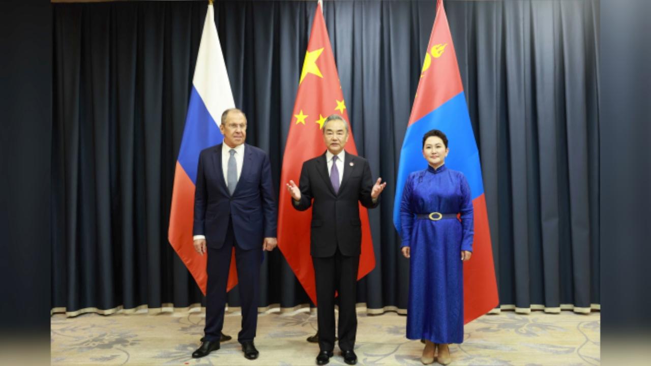Foreign ministers of China, Russia, Mongolia convene in Astana CGTN