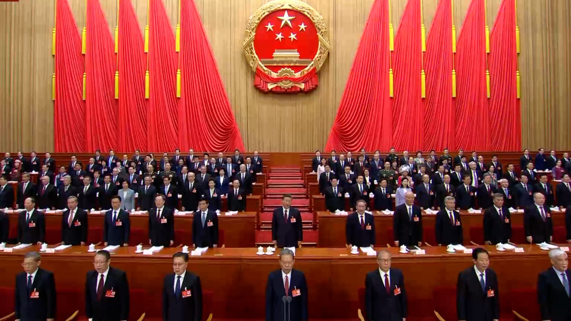 NPC annual session opens with China's national anthem