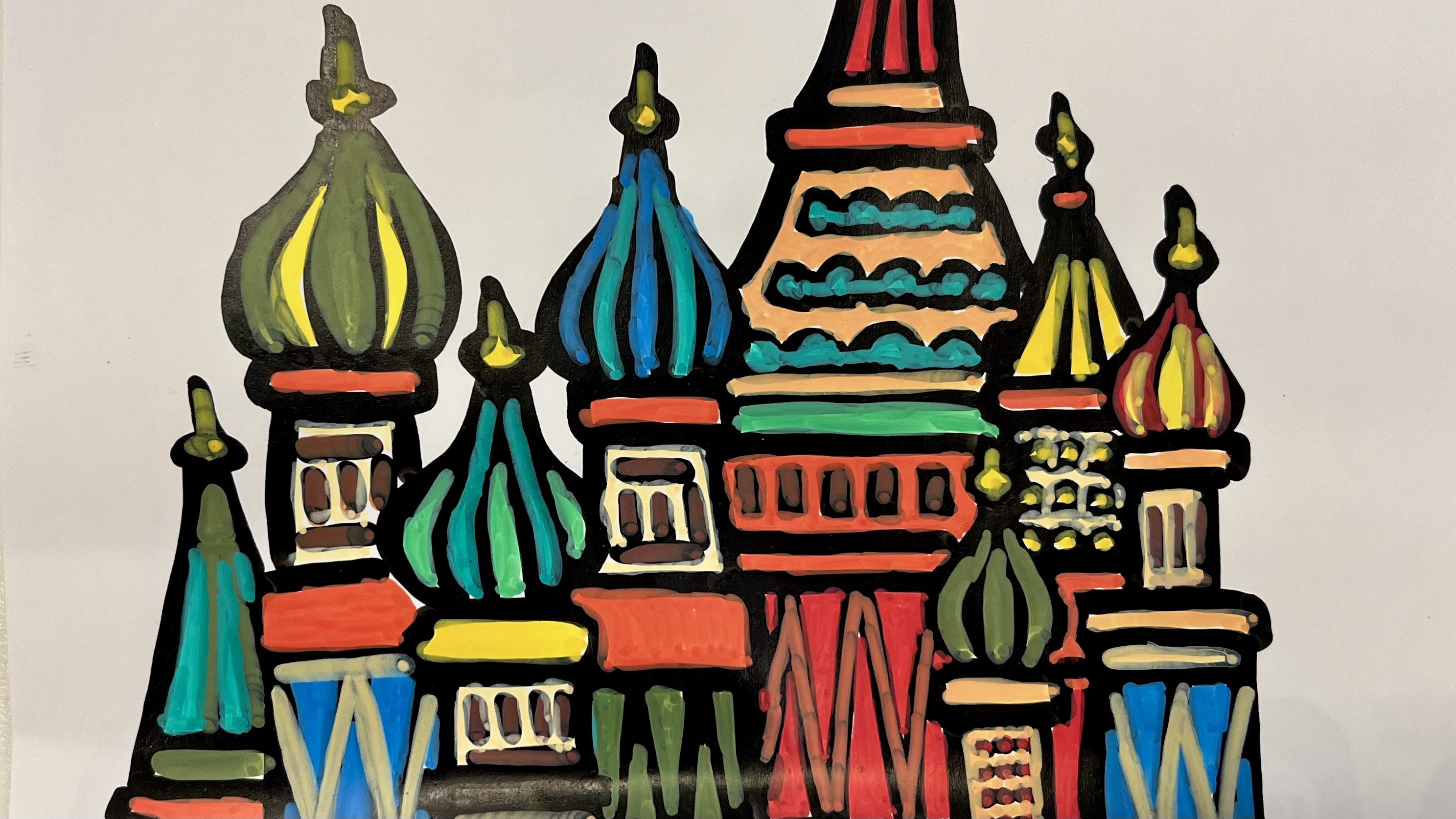 American reporter paints St. Basil's Cathedral
