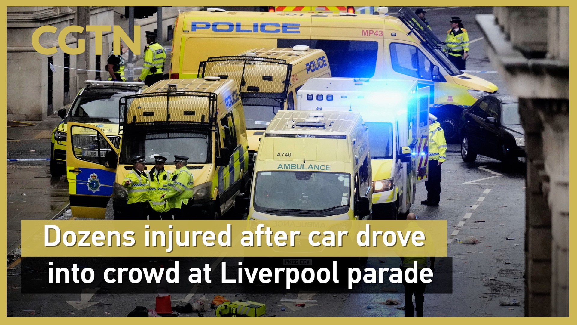 Dozens injured after car drives into crowd at Liverpool parade