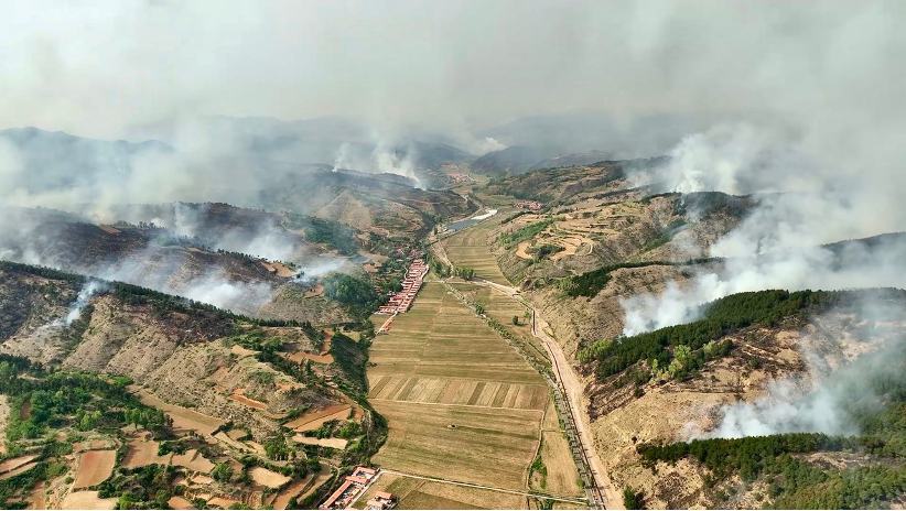 Over 2,000 firefighters battle forest fire in N China