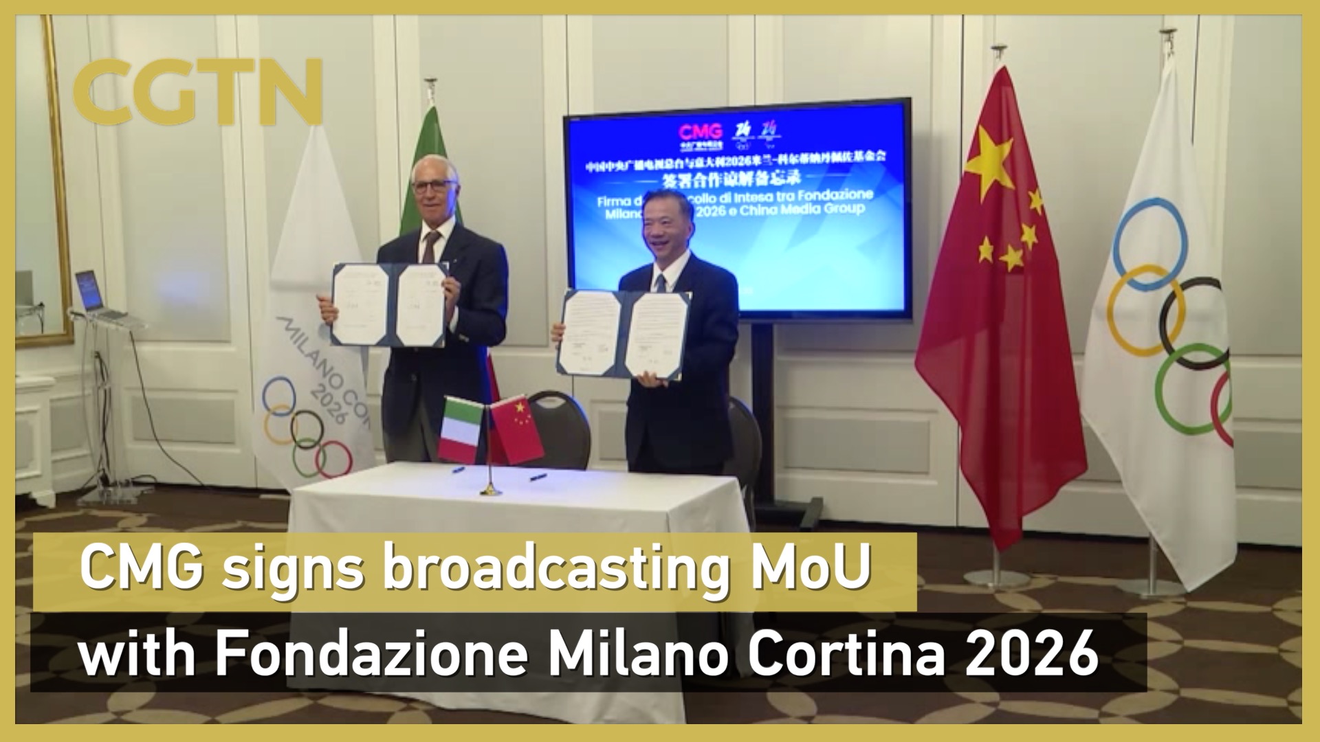 CMG signs broadcasting MoU with Fondazione Milano Cortina 2026