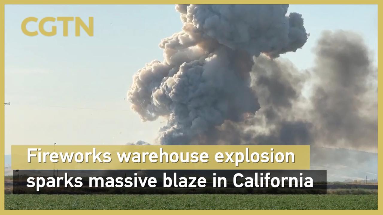 Fireworks warehouse explosion sparks massive blaze in
