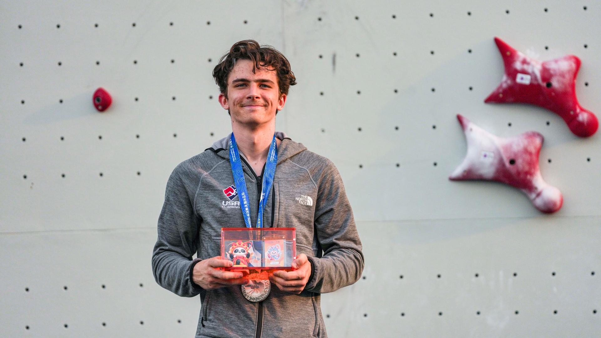 Sport climbing speed world record holder Watson enjoys time in Chengdu