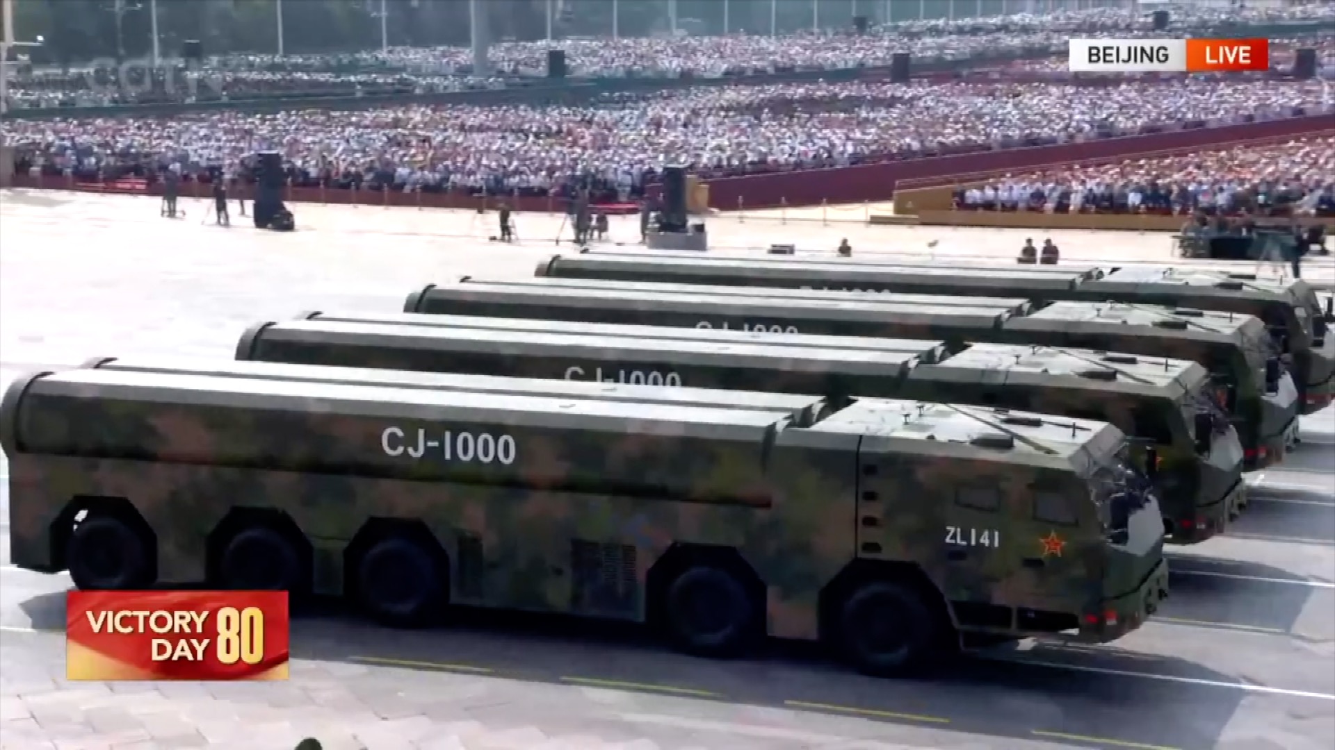 China exhibits CJ-20A, YJ-18C, CJ-1000 cruise missiles in V-Day parade 