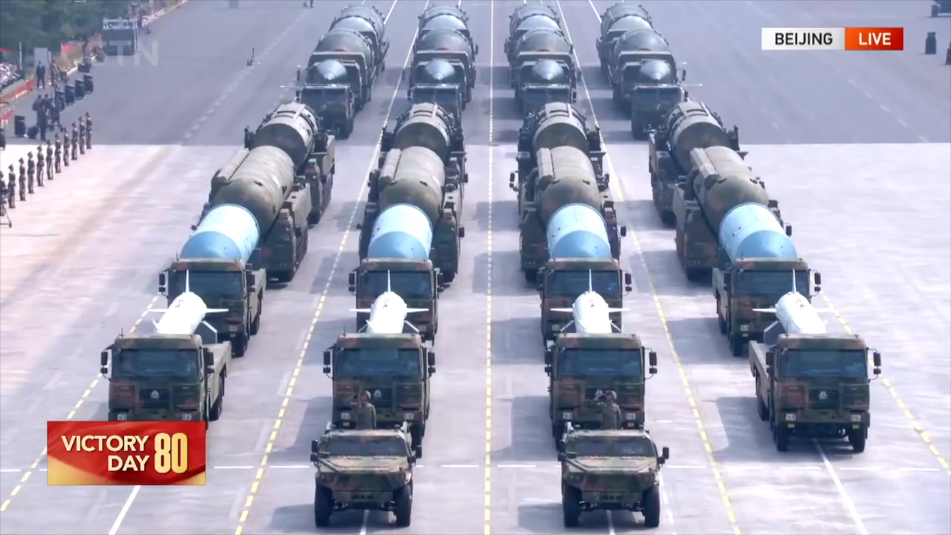 Highly anticipated Strategic Strike Group inspected in V-Day parade