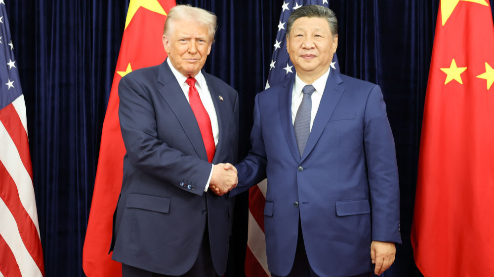 Watch: Xi Jinping shakes hands with Donald Trump