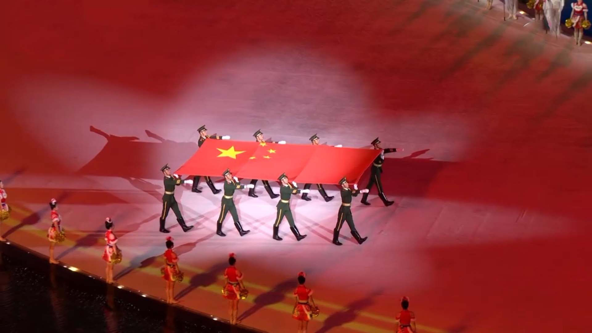 15th National Games opening begins with national flag entrance