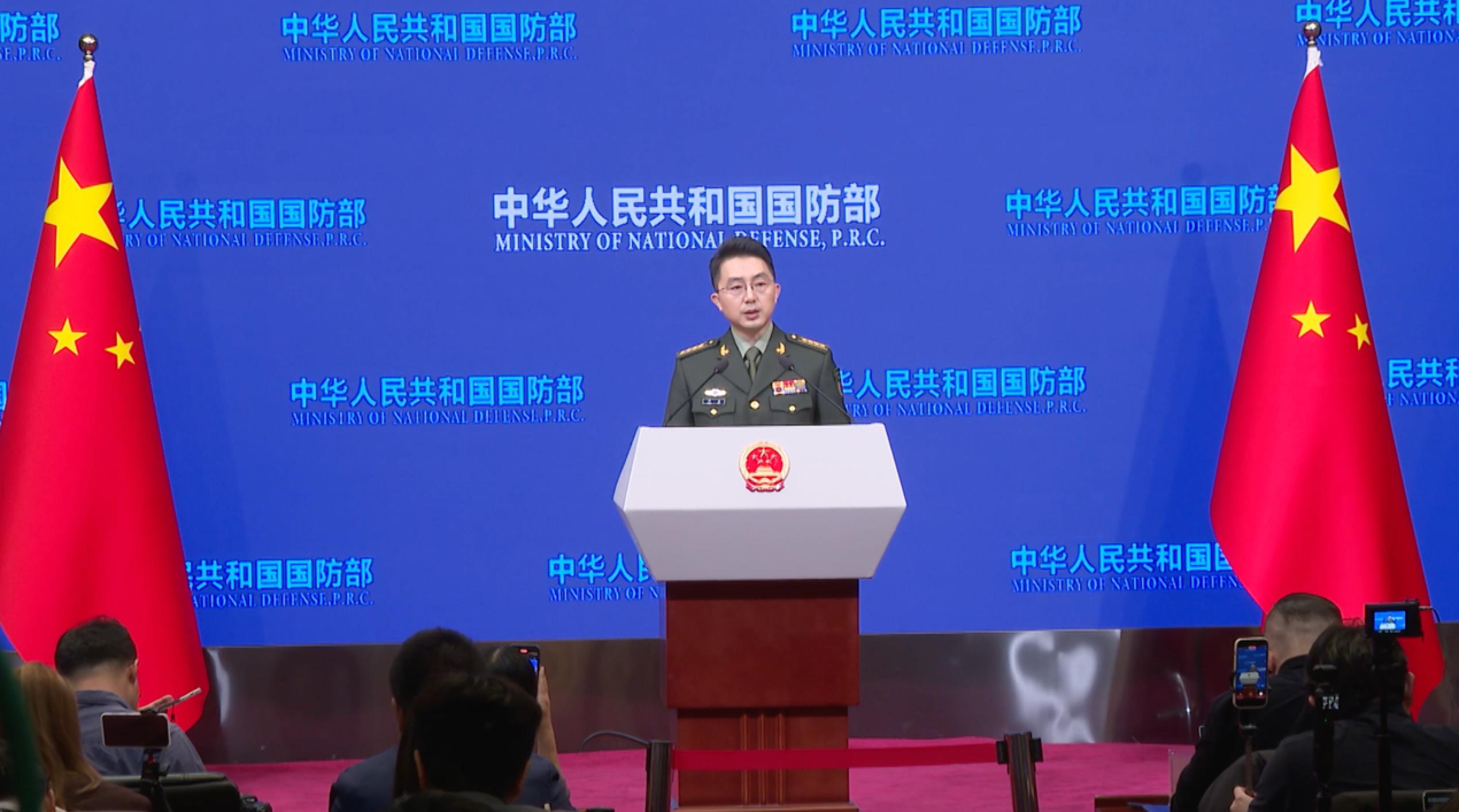 China's Defense Ministry says attempts to contain China will fail