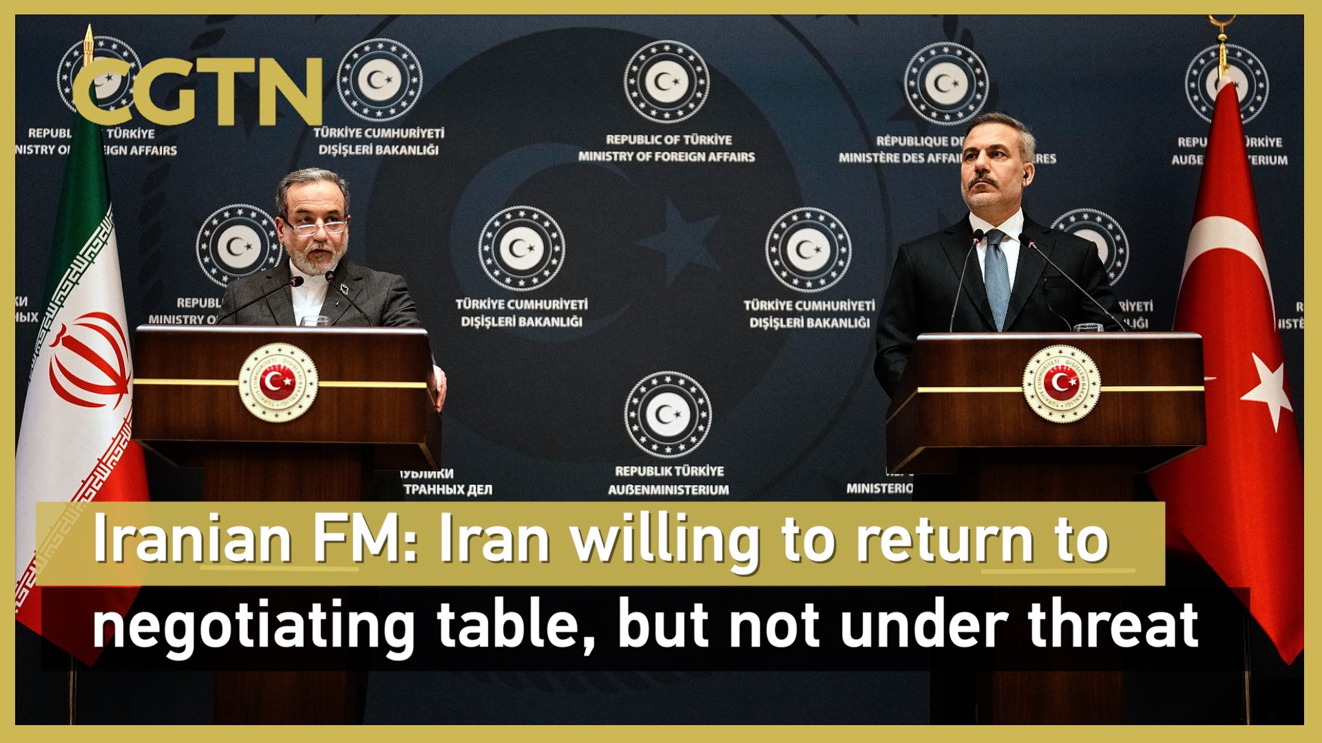 Iranian FM: Iran willing to return to negotiating table, but not under threat