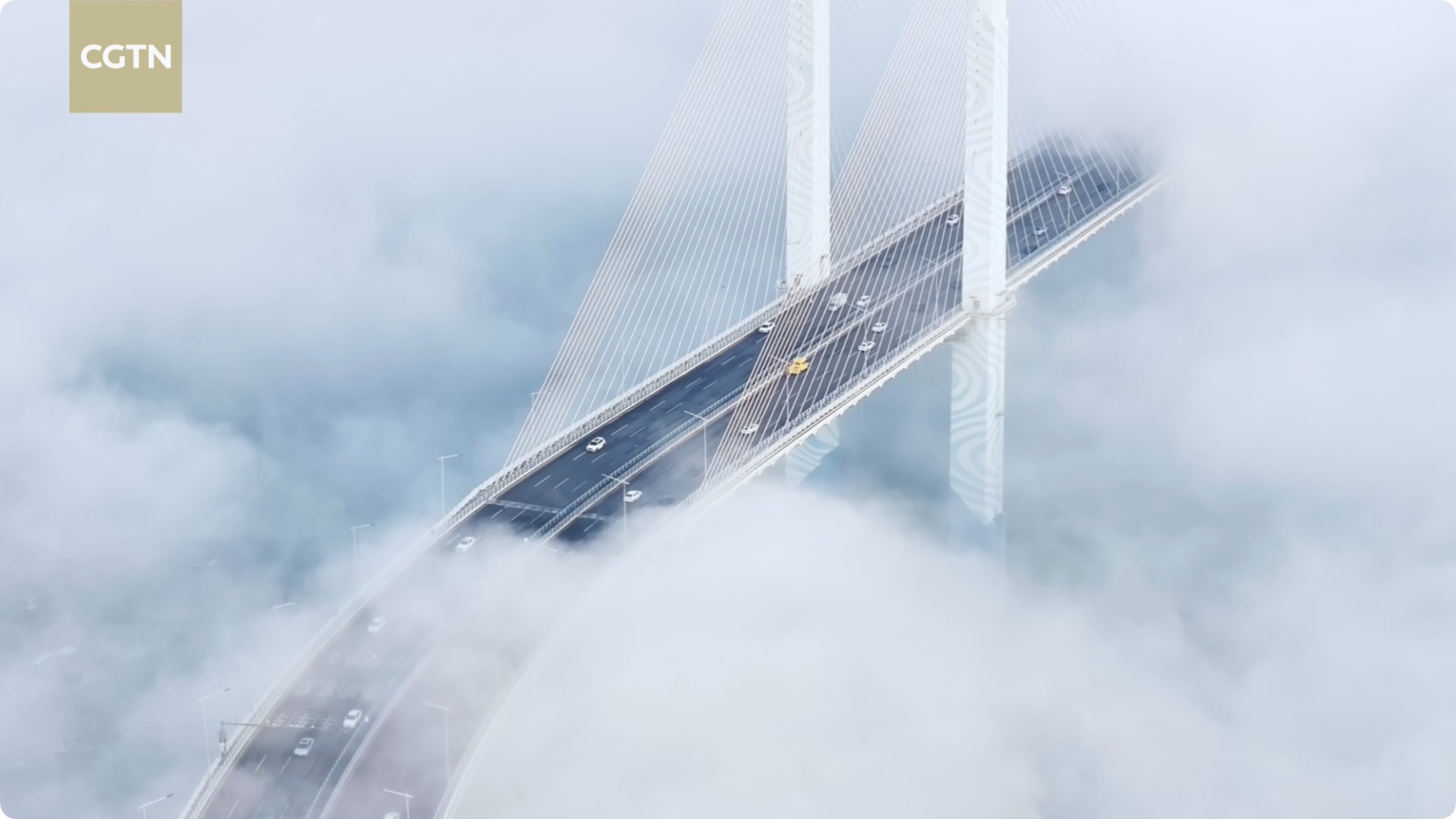 POV: You're standing on a bridge above the clouds