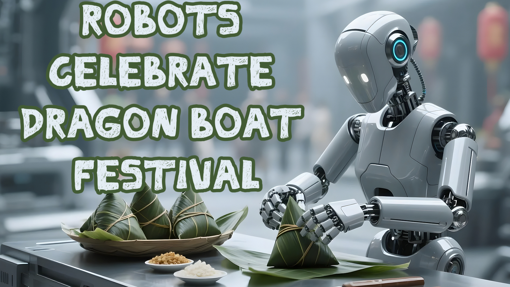 Humanoid robots celebrate Dragon Boat Festival