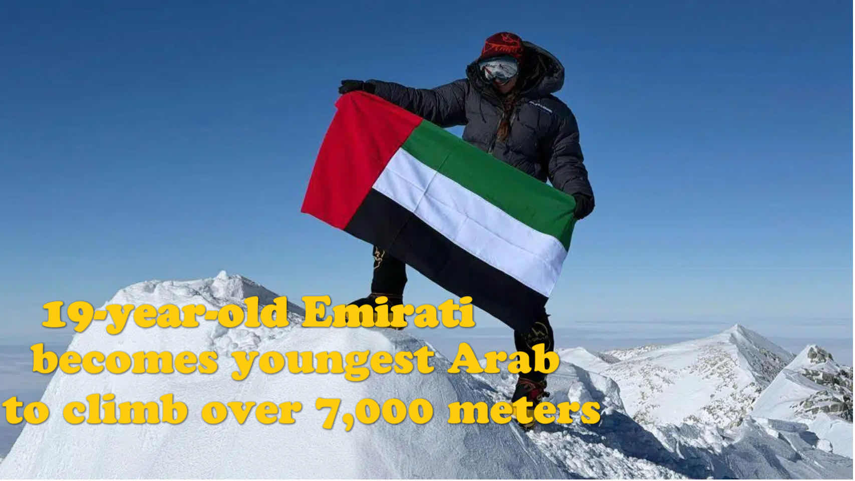 19-year-old Emirati becomes youngest Arab to conquer 7,000-meter peak