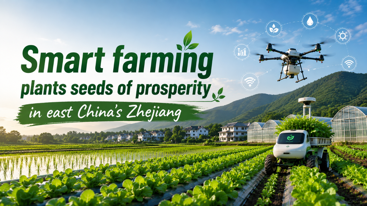 Smart farming plants seeds of prosperity in east China's Zhejiang