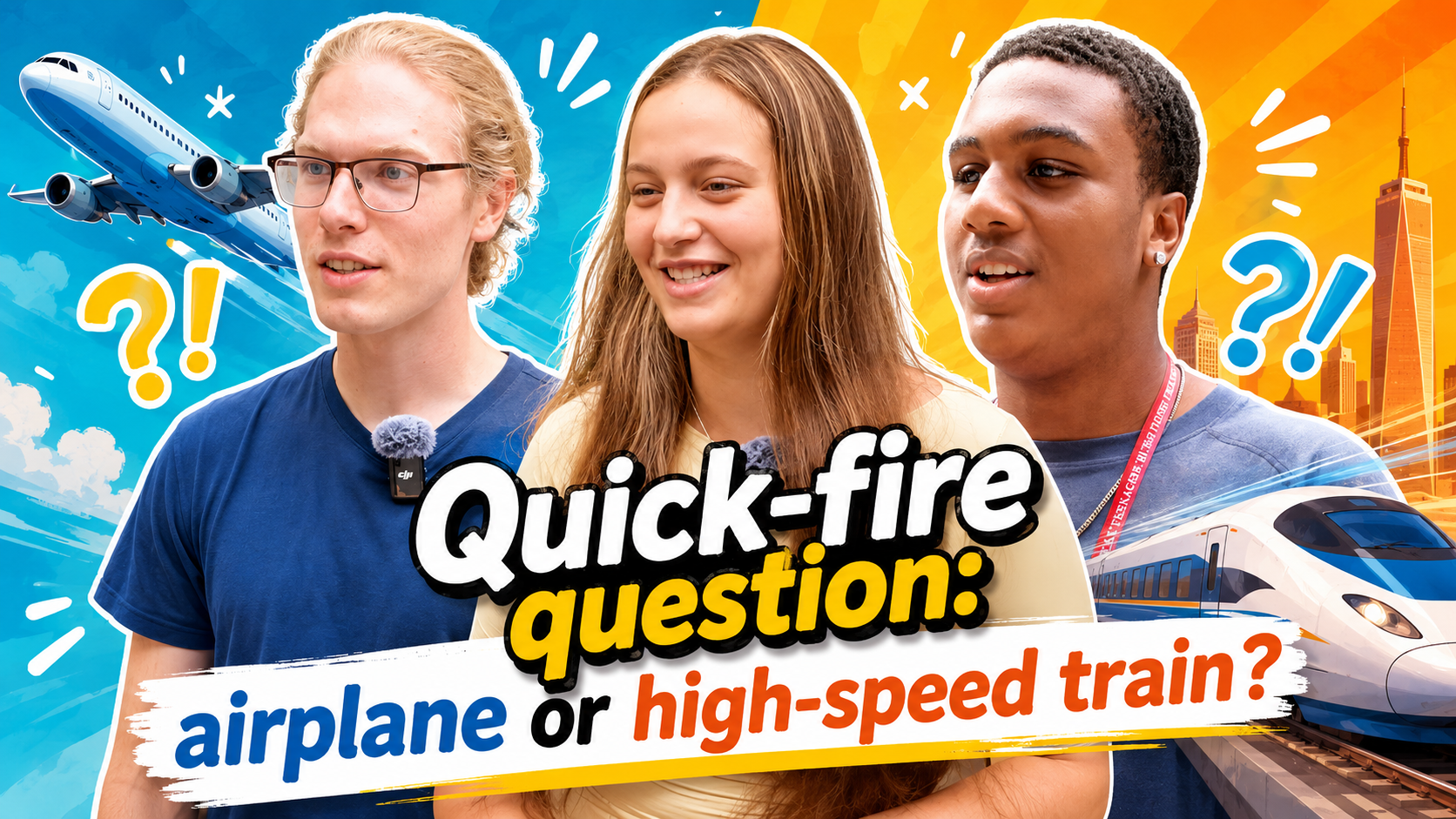 Quick-fire question: airplane or high-speed train?