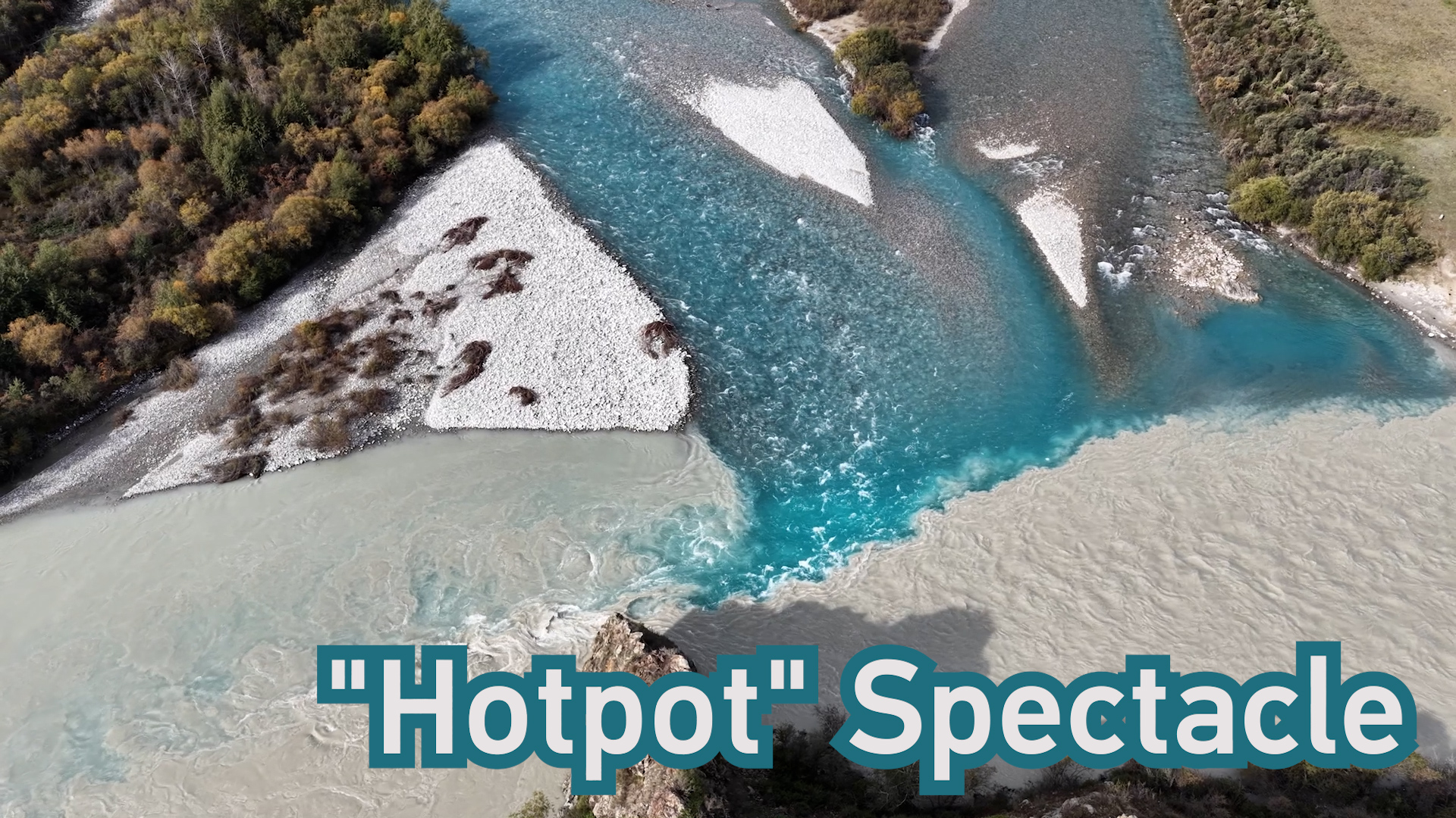 Rare 'hotpot' spectacle at river confluence in Xinjiang's Zhaosu County