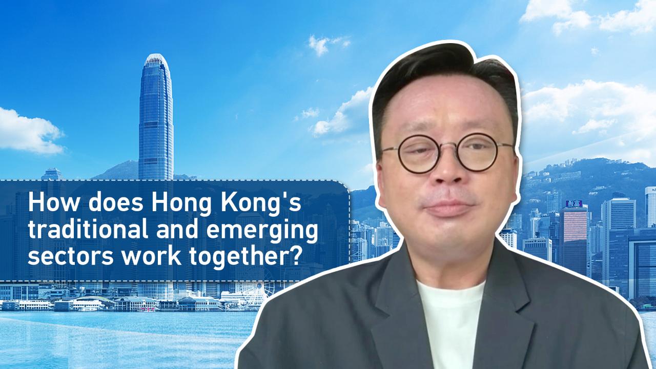 How does Hong Kong's traditional and emerging sectors work together?