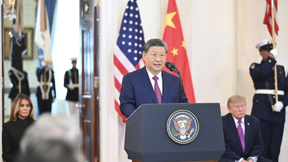 Watch: President Xi makes address at White House welcome ceremony