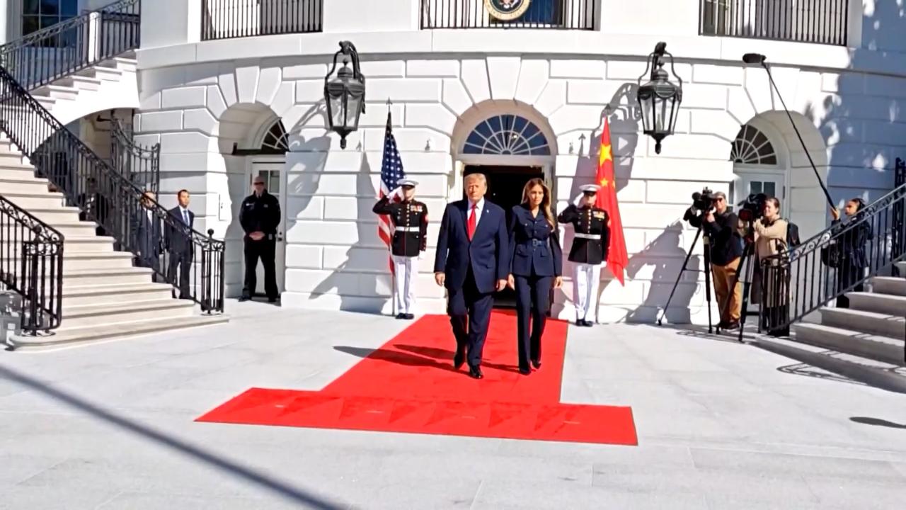 Watch: Trump welcomes Xi at White House for tea chat