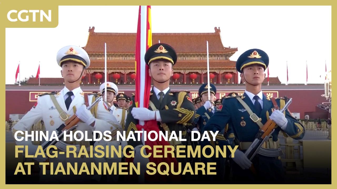 China holds National Day flag-raising ceremony at Tiananmen Square
