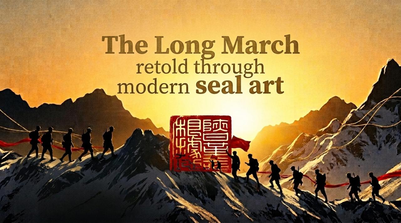The Long March, reimagined through seal art