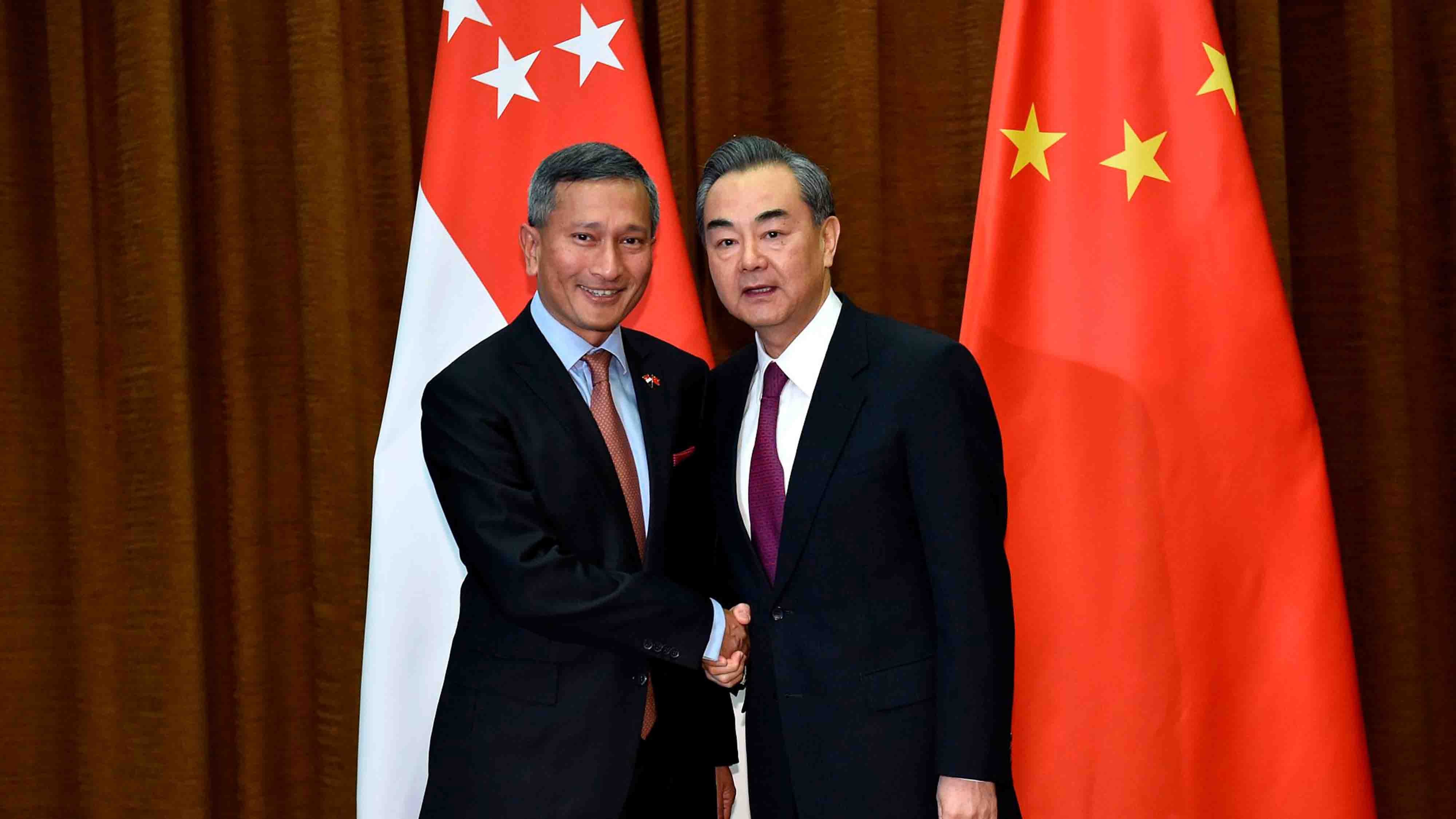 China's Foreign Minister meets Singaporean counterpart - CGTN