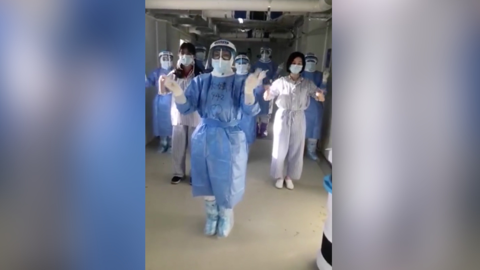 Medics boost patients' morale at Wuhan's Huoshenshan Hospital - CGTN