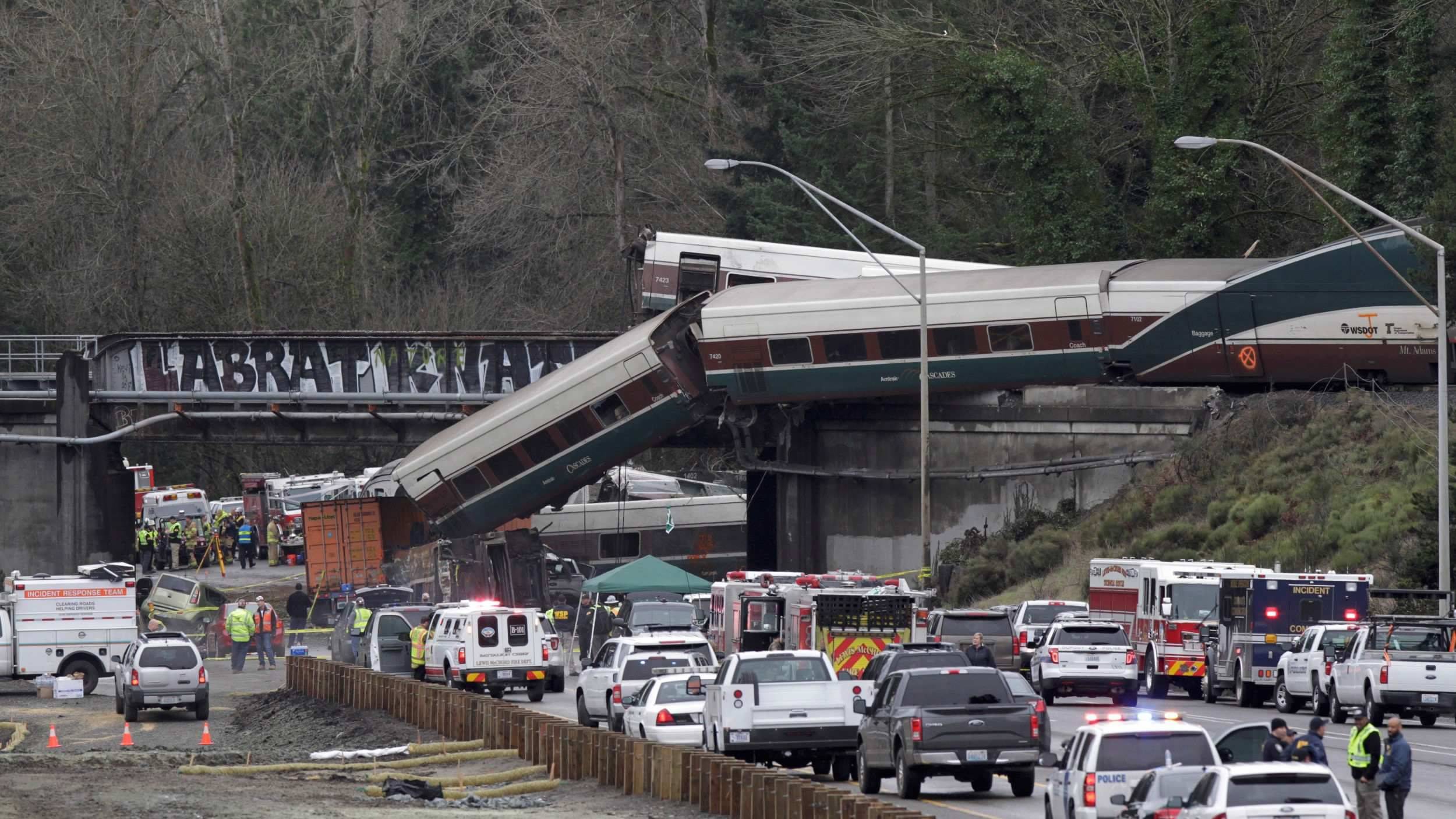 At least three killed in Amtrak Washington state train derailment CGTN