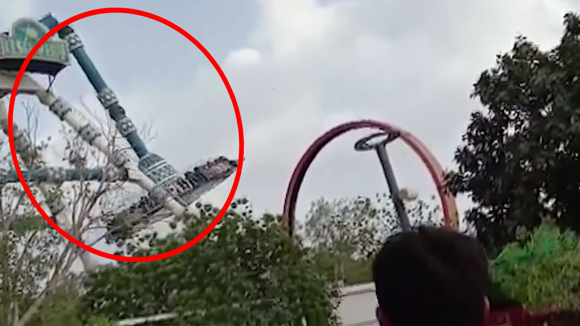 Amusement park ride crashes down in India, killing at least two CGTN