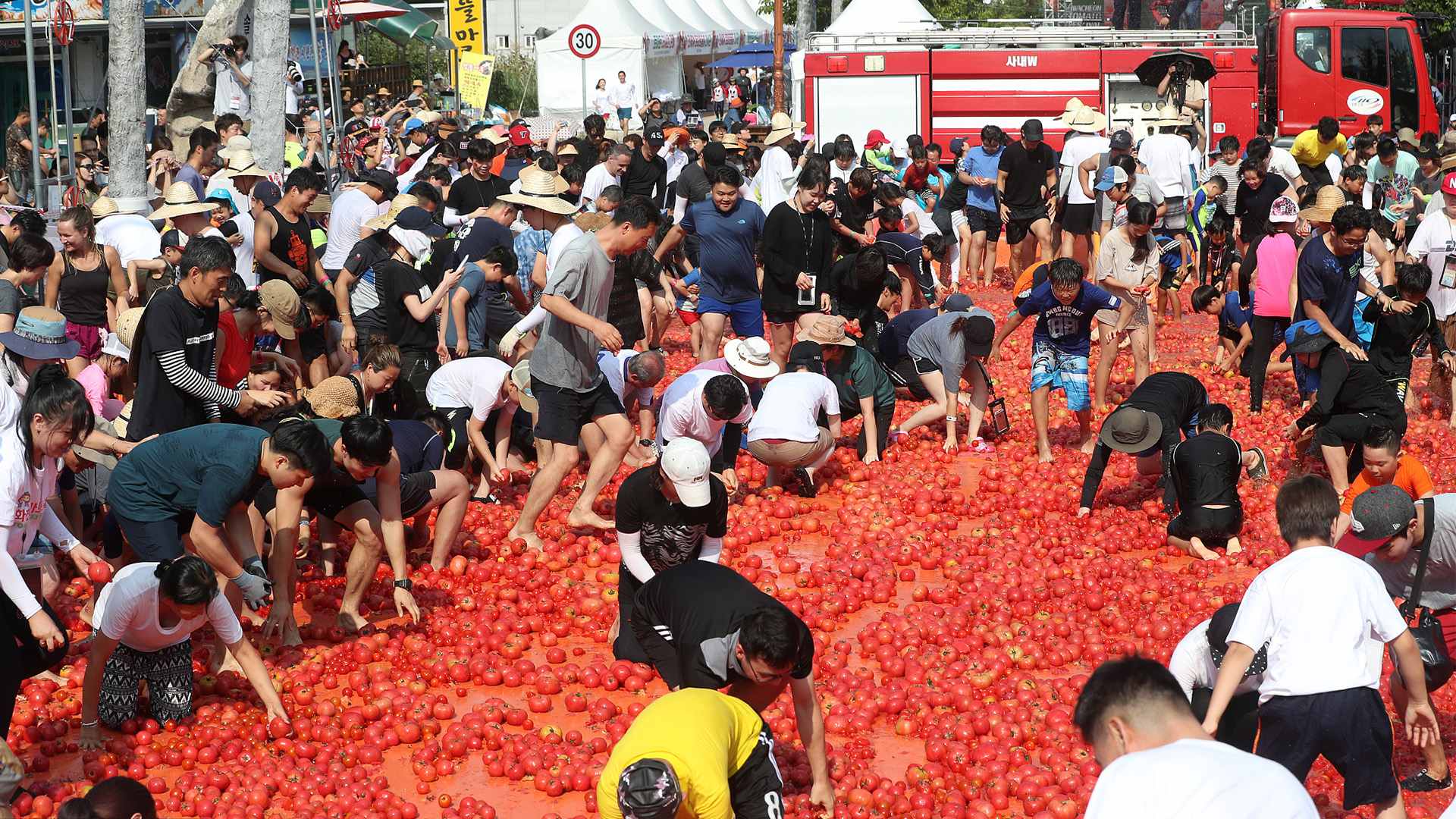 The Hwacheon Tomato Festival was held in South Korea’s northern county