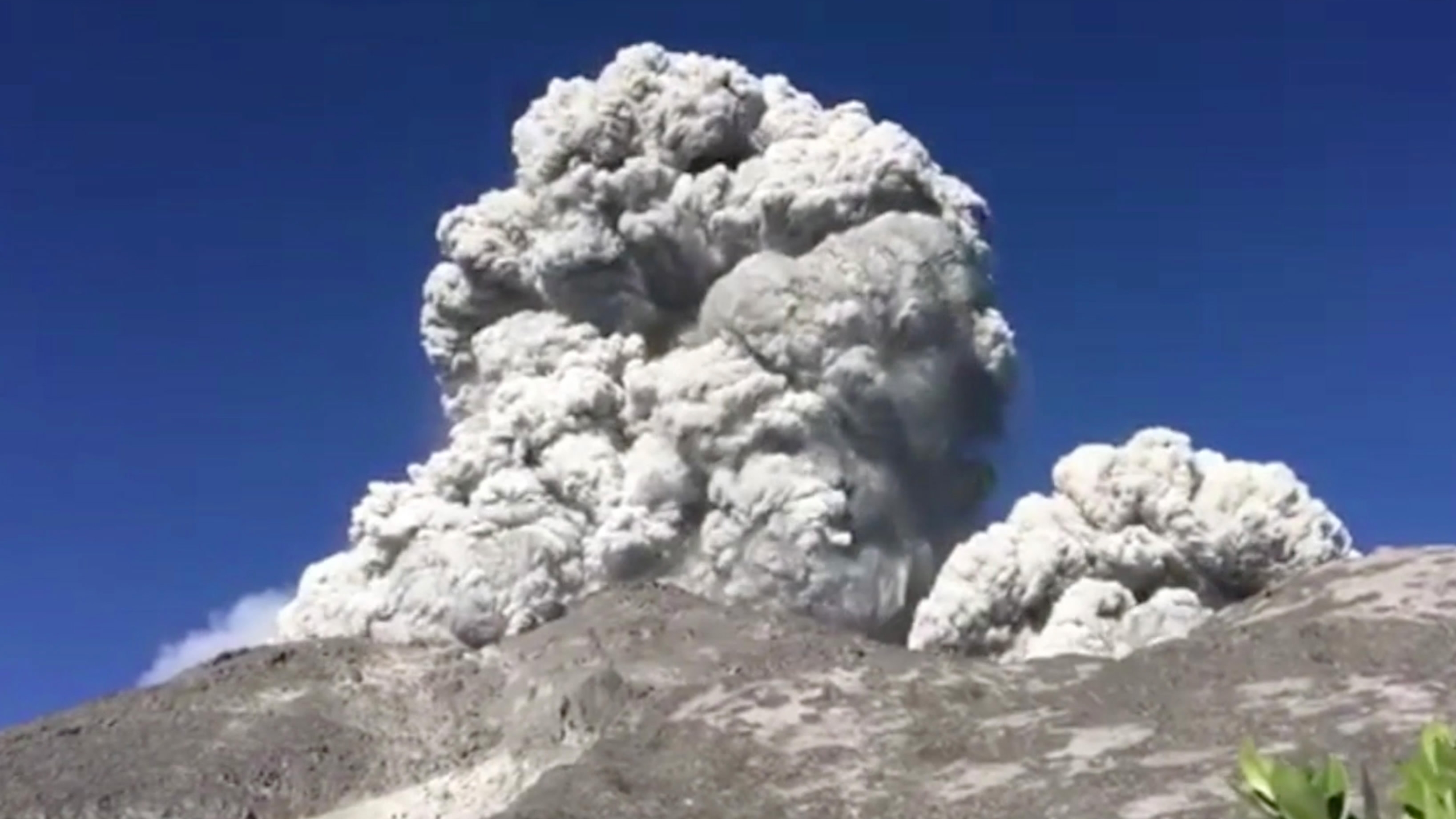 A group of climbers witnessed a volcanic eruption on May 11 at Mount ...